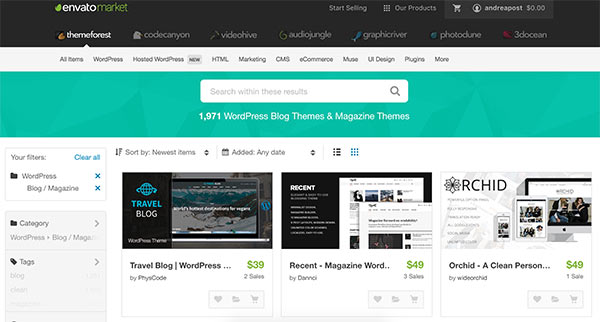 Themeforest per template