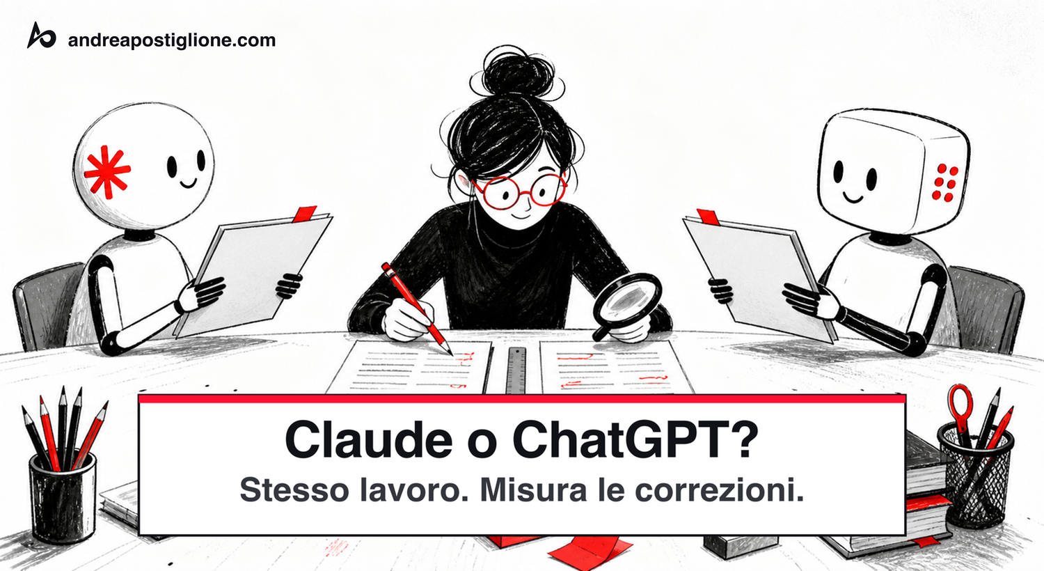 Confronto pratico tra Claude e ChatGPT basato sul numero di correzioni